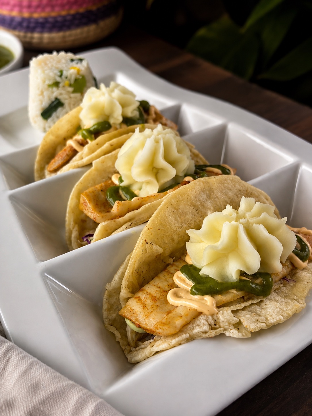 Fish Tacos with a Chipotle Sauce